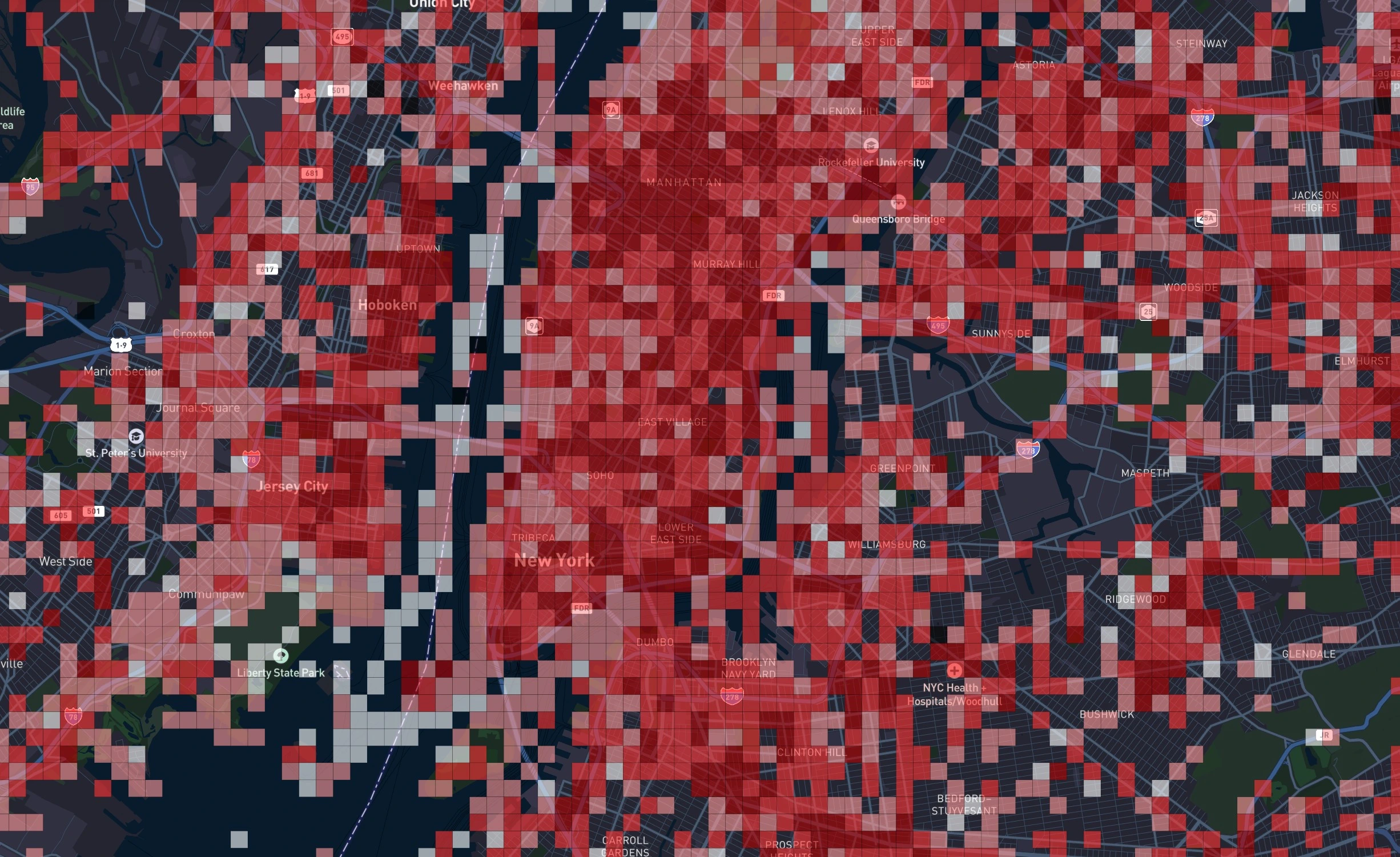 Speed Test Map default color mode