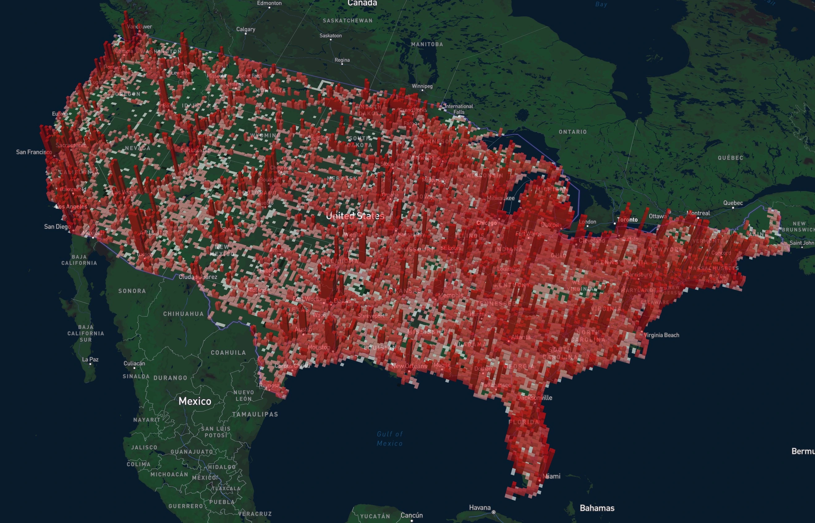 Speed Test Map interface with performance tiles